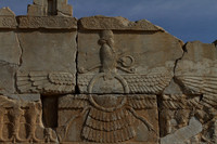Symbol of Zoroastrianism and the Persian Empire at Persepolis, Iran