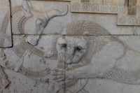 Persepolis bas-relief - bull fighting lion
