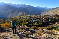 Capturing a photo of the beautiful Himalayan village of Nako