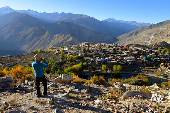 Capturing a photo of the beautiful Himalayan village of Nako