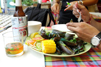 Exotic Seafood snack and a drink at Koh Samui