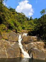 Meenmutty waterfall inside Peppara Wildlife Sanctuary, Kerala