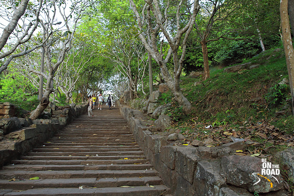 The steps that lead to Mihinthale, one of Anuradhapura's highlights