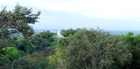 White Buddha on the top of Mihinthale, Srilanka