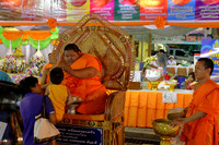 Kid gets blessing at Phra Pathommachedi, Nakhon Pathom, Thailand