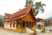 Traditional Lao temple at Muang Khua, Laos