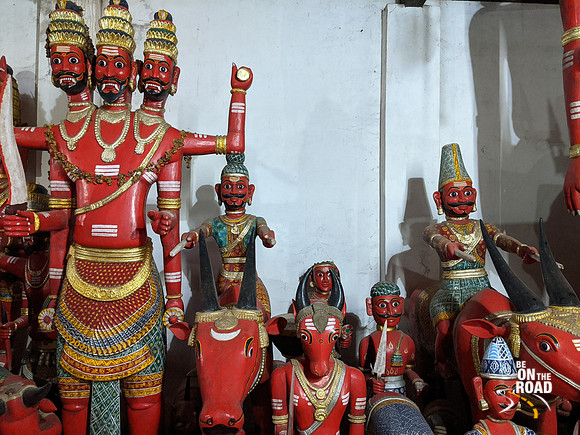 Wooden Sculptures at Mekkakattu Nandikeshwara Temple, Karnataka
