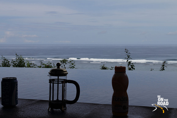 Bali's private swimming pool coupled with cliff and ocean view