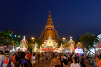 Night view of Phra Pathommachedi - the tallest stupa in the world at Nakhon Pathom, Thailand