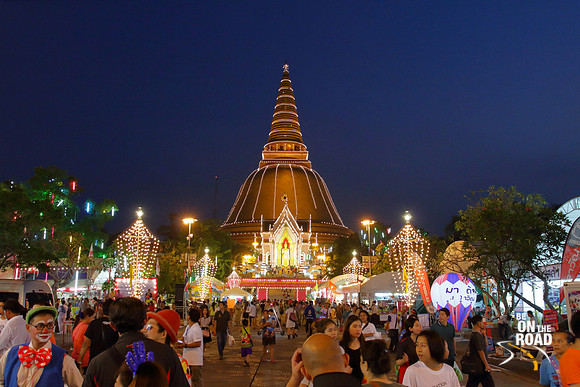 Night view of Phra Pathommachedi - the tallest stupa in the world at Nakhon Pathom, Thailand