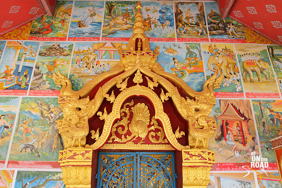 The temple with Ramayana beliefs at Muang Khua, Laos