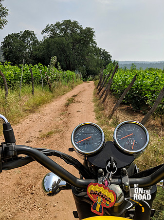 An off road ride by the mulberry farms of rural Tamil Nadu