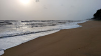 Setting sun at Kappil Beach near Bekal, Kerala
