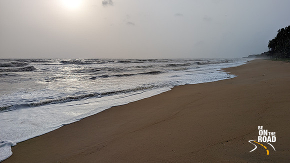 Setting sun at Kappil Beach near Bekal, Kerala