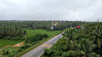 Lush view seen from the elevated expressway NH 44 running through the length of Kerala