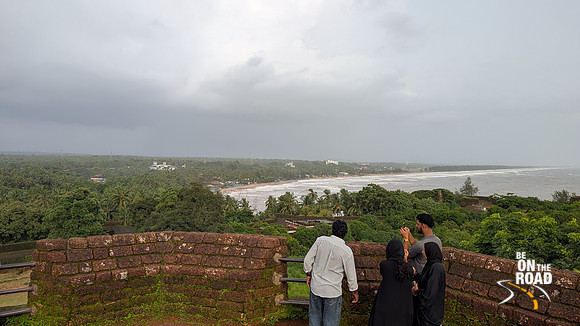 Enjoying the views from the top of Bekal Fort, Kerala
