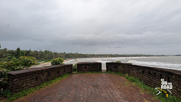 Beautiful coastline seen from Bekal Fort, Kerala