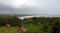 Aerial view of the surrounding landscape from the top most point at Bekal Fort, Kerala