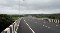 Beautiful new expressway NH 44 running from the north to the south of Kerala