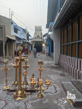 Decked up traditional lamps on Karthigai Deepam festival at Kallidaikurichi