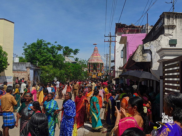 The Great Rath Yatra of Kallidaikurichi makes its way through the agraharam streets