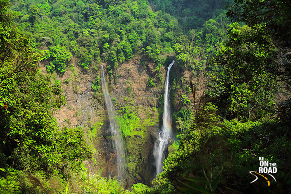 Tade Fane Waterfall in its green surroundings, Laos