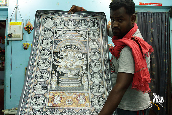 The stories of Lord Ganesha depicted through the Patta Chitra miniature art of Raghurajpur