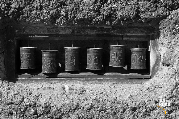 Om Mani Padme Hum Prayer Wheels at Nako