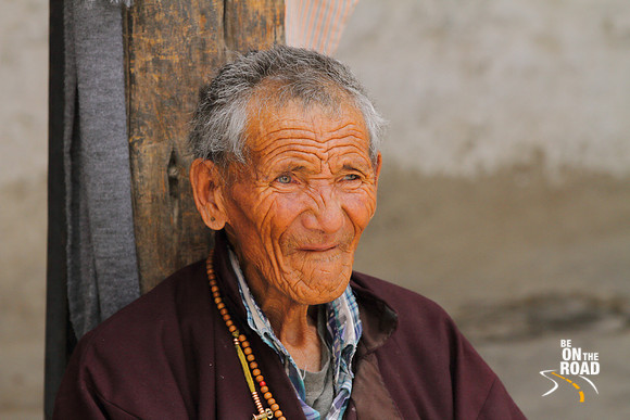 Portrait of an elderly Ladakhi man at Shey Palace