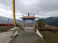 Samten Yangchak Gompa and Mechuka valley view