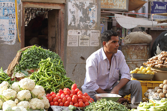 At the local vegetable market of Bikaner, Rajasthan