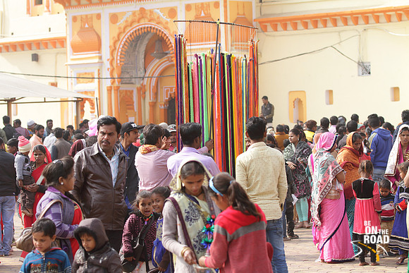 Color, fun anf frolic in front of Raja Ram temple, Orchha, Madhya Pradesh