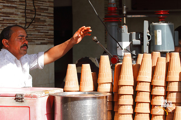Lassi making machine at iconic Lassiwala of Jaipur, Rajasthan