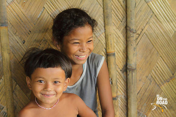 Smiling kids of Panbari Mishing Tribal Village, Assam, India