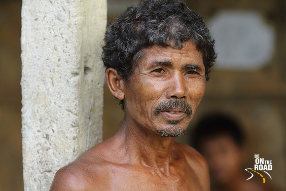 Portrait of a man from Mishing tribal village, Panbari, Assam