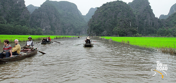 Gorgeous boating experience on the Tam Coc river at Ninh Binh, Vietnam