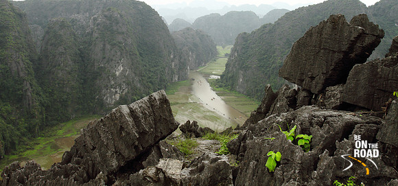 Tam Coc river and the limestone karsts as seen from Hang Mua, Vietnam