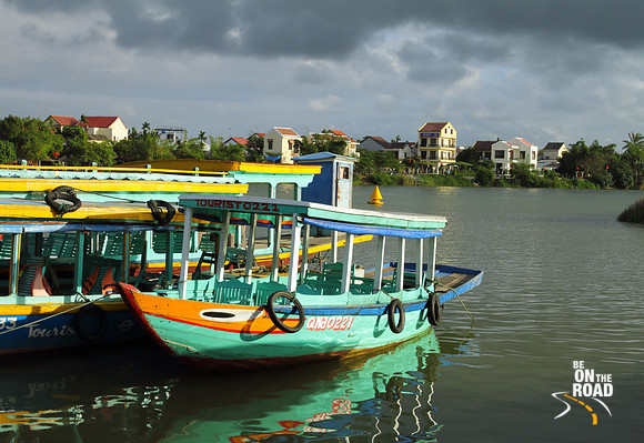 Boats at Hoi An's riverside ready to take you on a cruise