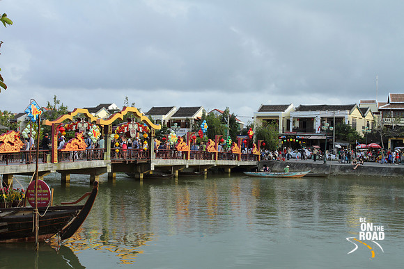 Colorful bridge scene at Hoi An, Vietnam