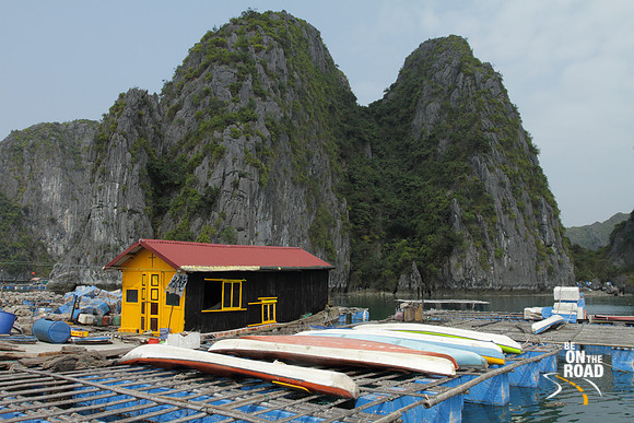 Boathouse at Halong Bay, Vietnam