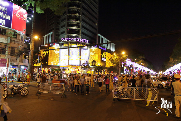 Every building decked up for the New Year 2013 in Vietnam