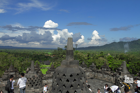 Bright day at Borobudur Temple, Indonesia