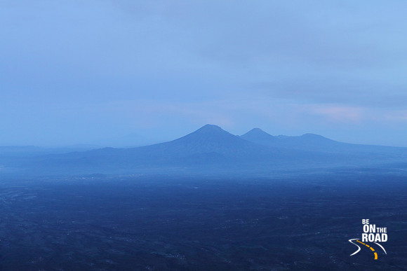 Twin Mountains as seen from Gunung Merapi, Indonesia
