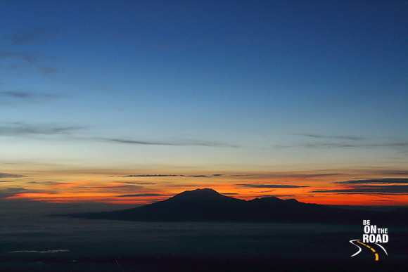 Sunrise over Gunung Lawu in Central Java, Indonesia