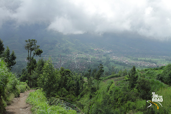 Villages on the slopes of Mount Merapi, Indonesia