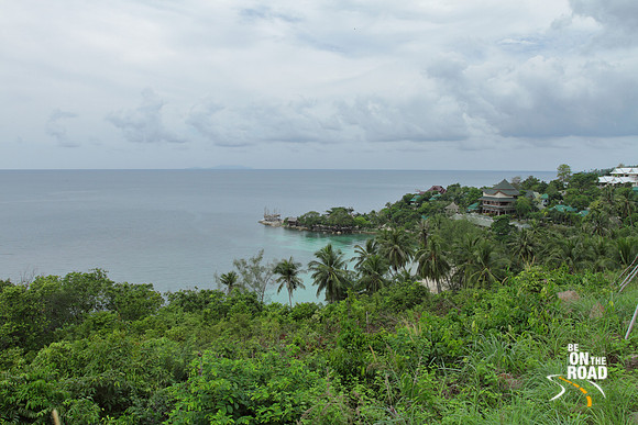 Hill side view while driving in Koh Phangan