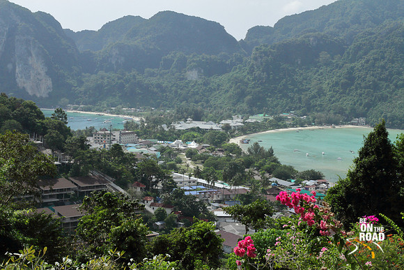 View of Loh Dalum Bay and Ton Sai Bay from Ko Phi Phi view point 1