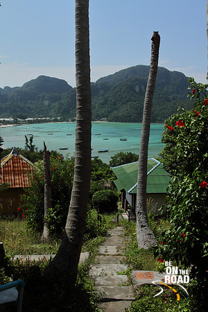 View of Loh Dalum Bay from the view point resort situated up in the mountains