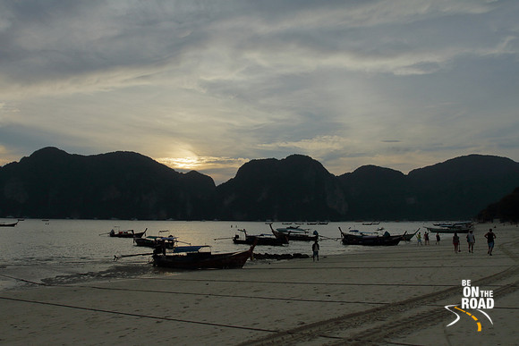 A Sunset moment on the beach of Ko Phi Phi