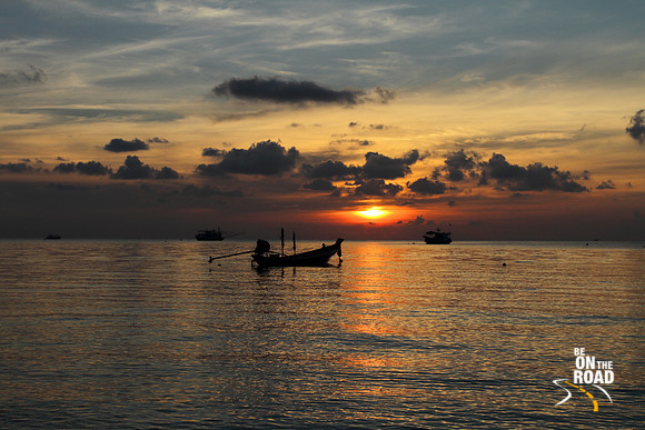 Vibrant sunset from Koh Tao, Thailand